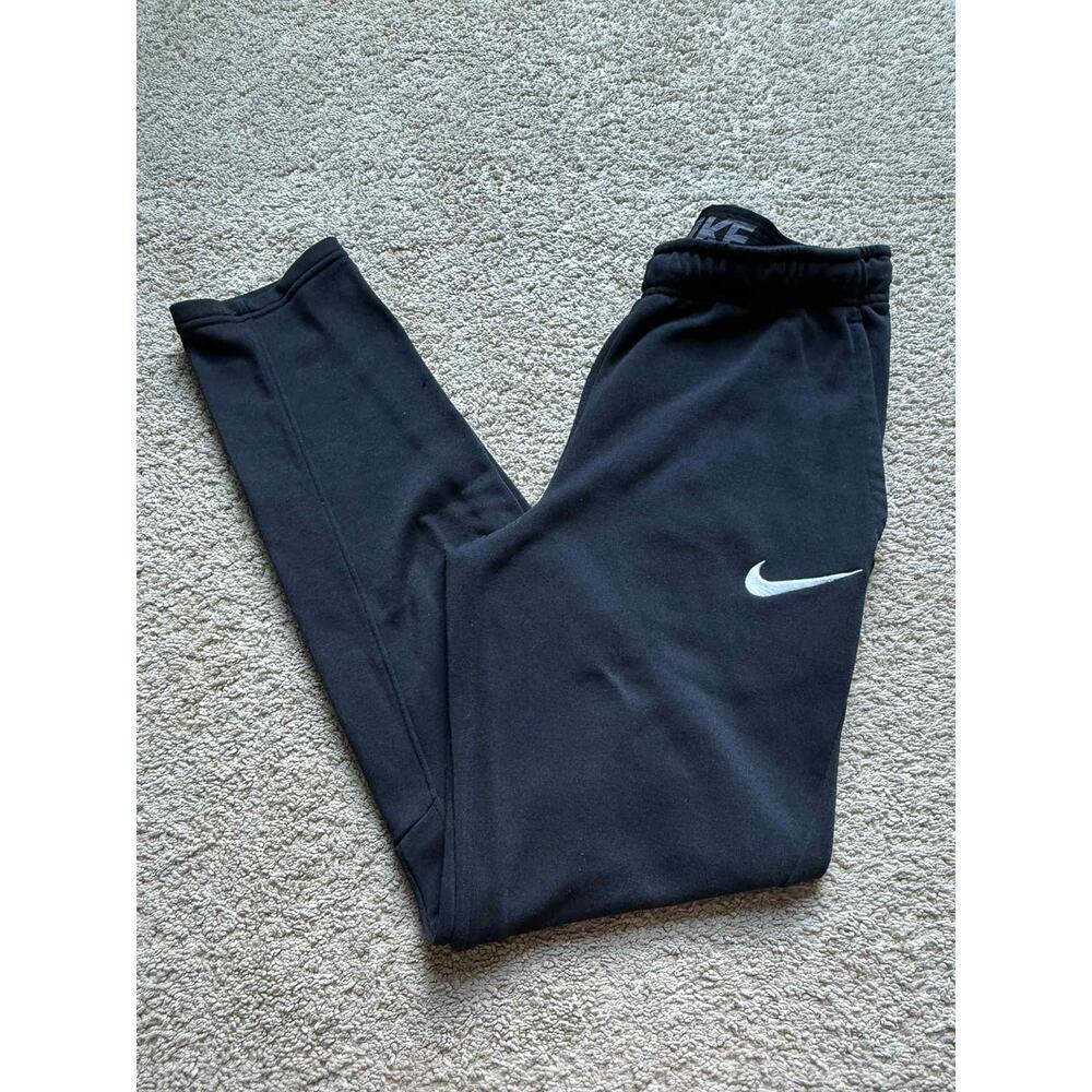 Nike Dri-Fit Pull On Elastic Waist Training Tapered Sweatpants Black Mens Size S